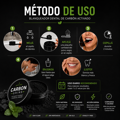 Blanqueador Dental Carbón Activado Sabor Coco
