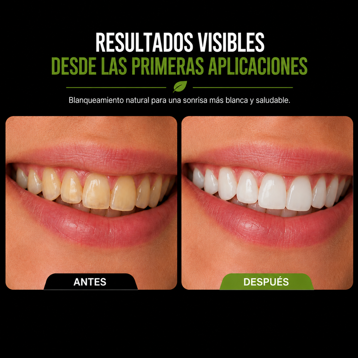 Blanqueador Dental Carbón Activado Sabor Coco